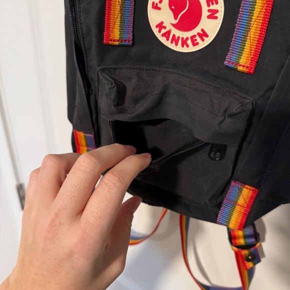 Fjallraven Kanken Mini Backpack - Black + Rainbow - Picture 2 of 8